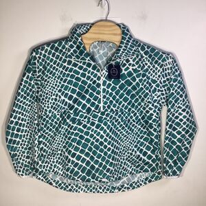 The Bubble Womens Poncho Lefty Hooded Jacket Green Size Medium‎ NWT